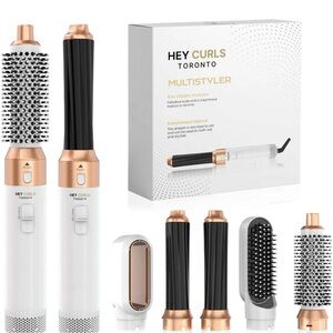 All-in-One Hair Styling Tool - White and Gold